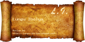 Lungu Ibolya névjegykártya