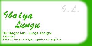 ibolya lungu business card